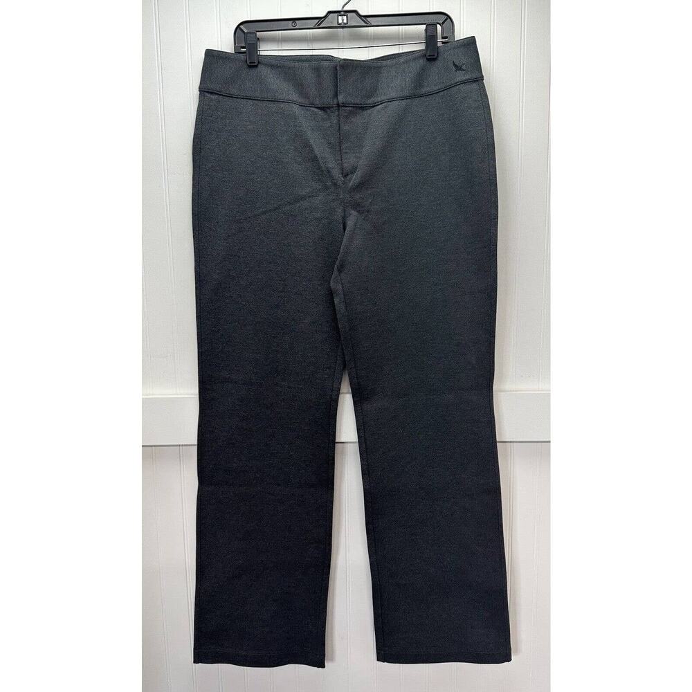 Eddie Bauer Wide Leg Pants Womens 14 Gray Cotton/Modal Blend Front Zipper NEW